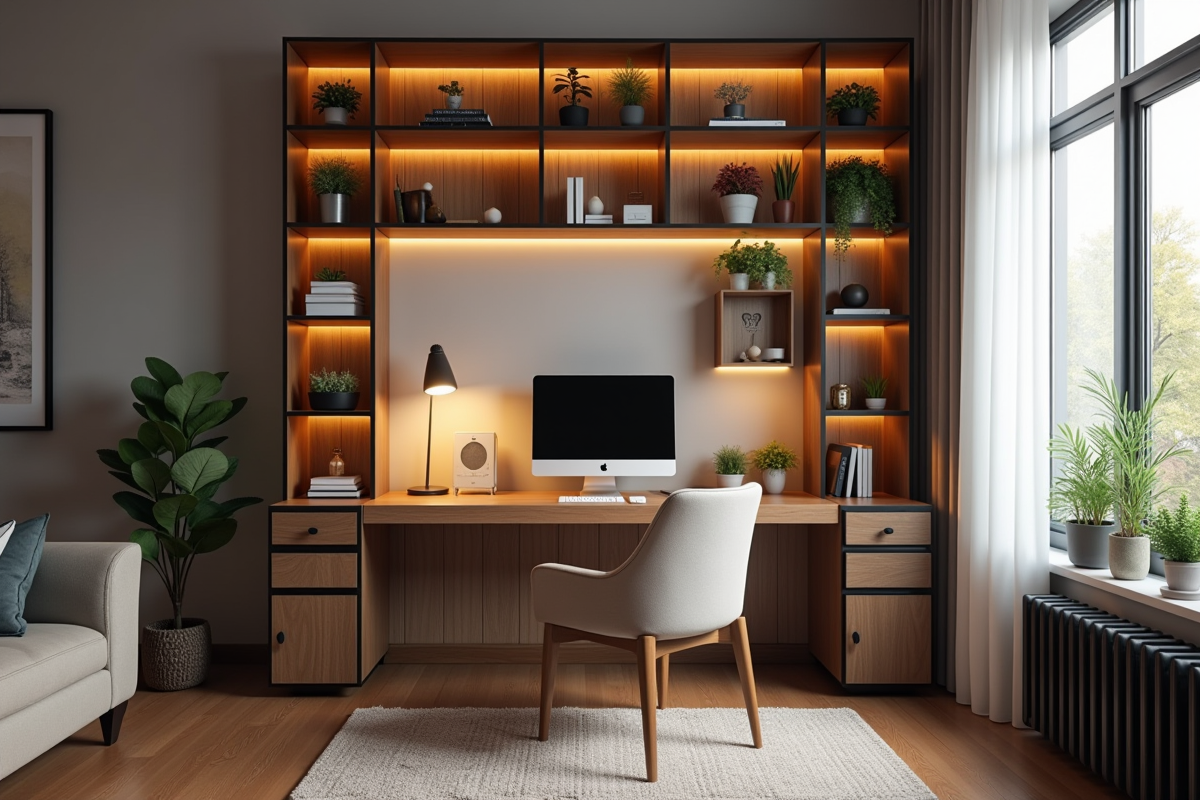 bureau étagère