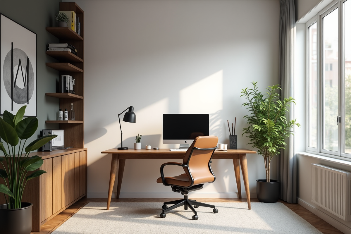 Placement optimal du bureau: avantages de choisir le coin de la pièce