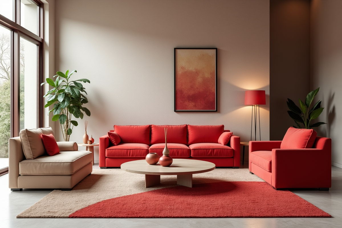 Association de couleurs : harmoniser le rouge et le beige dans votre décoration