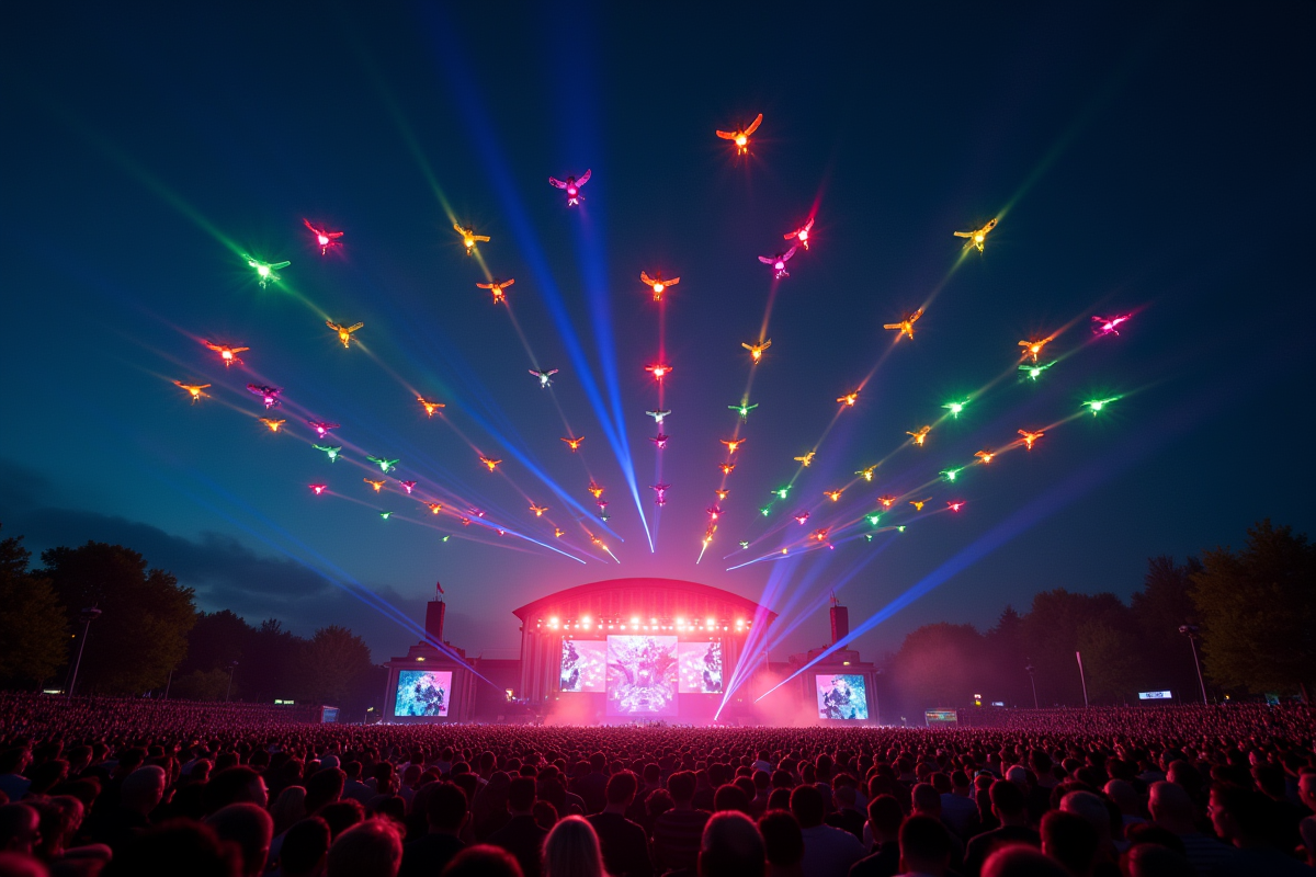 Remplacement des feux d’artifice par les spectacles de drones : une tendance en devenir